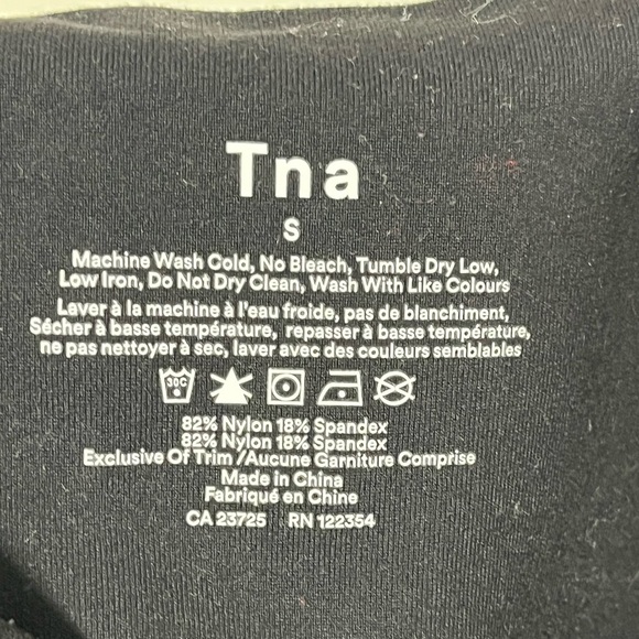 TNA Women’s High-Rise Leggings Size S Black with Red & White Stripes - Picture 8 of 11